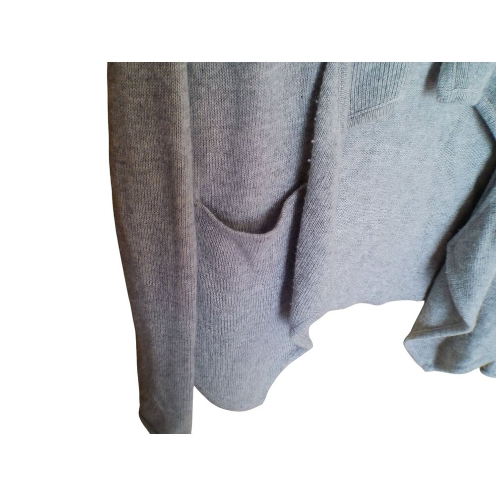 Banana Republic 45% Wool, 25% Viscose Open Water Fall Gray Cardigan Size Small - Picture 4 of 9